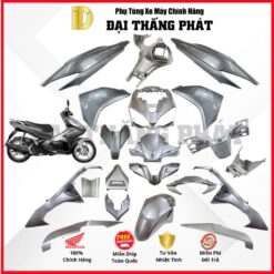(Có bán lẻ) Dàn áo xe Air Blade 125cc (2015-2016) K66 màu Xám bạc magnet NHA62 chính hãng Honda