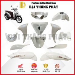 (Có bán lẻ) Dàn áo xe SH Mode năm 2015 - màu Trắng Nâu - NHB35N chính hãng Honda