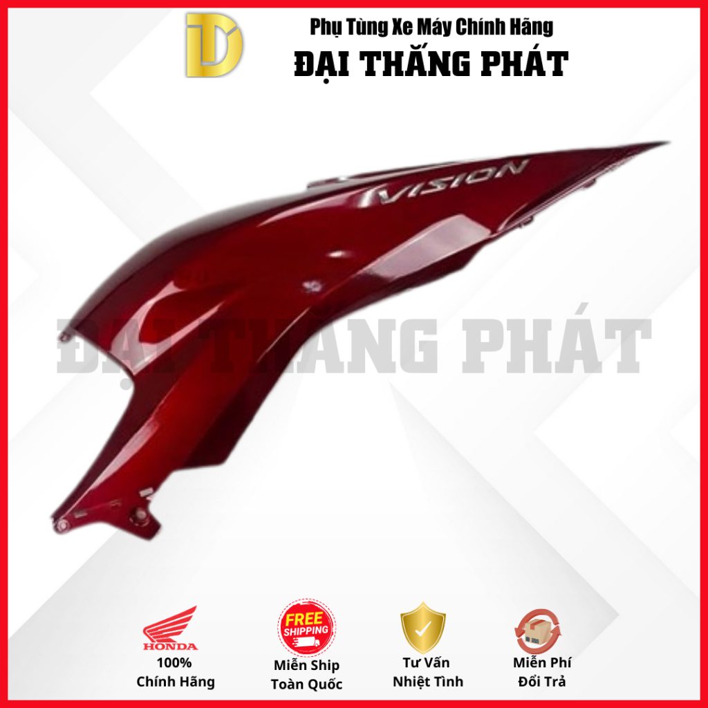 (Có bán lẻ) Dàn áo Vision 110cc (2023) K2C màu Đỏ đậm R368 phiên bản cao cấp chính hãng Honda - Ảnh 3