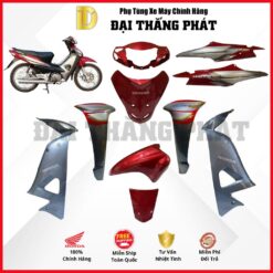 (Có bán lẻ) Dàn áo xe Wave RS 100cc năm 2006 màu Đỏ - R313C - chính hãng Honda