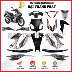(Có bán lẻ) Dàn áo xe Winner X 150cc năm 2020 màu Bạc Đen Đỏ - NHB56 - Phiên bản thể thao - Phanh ABS chính hãng Honda
