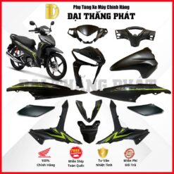 (Có bán lẻ) Dàn áo xe Wave RSX 110cc K90 năm 2018 - màu Đen Bạc - NHB83 chính hãng Honda