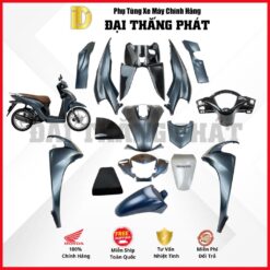 (Có bán lẻ) Dàn áo Vision 110cc (2024) K2C phiên bản Cổ điển-Màu Xanh đen bạc-NHC34 chính hãng Honda