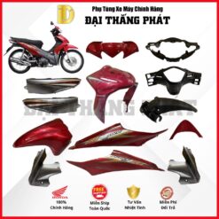 (Có bán lẻ) Dàn áo xe Wave S 110cc năm 2009 - màu Đỏ - 313 chính hãng Honda