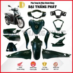 (Có bán lẻ) Dàn áo xe SH 125/150cc K01 (2011-2012-2013-2014-2015)-Màu Xanh lục-G209 chính hãng Honda