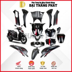 (Có bán lẻ) Dàn áo xe SH 160cc (2023) K0R màu Đen nhám NHA76 phiên bản đặc biệt chính hãng Honda