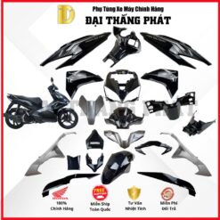 (Có bán lẻ) Dàn áo xe Air Blade 125cc (2017) K66 màu Xám Đen NHA62 chính hãng Honda