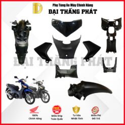 Dàn 9 chi tiết nhựa nhám xe Future 125cc KYZ - Đèn Thường (2012-2016) chính hãng Honda