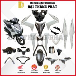 (Có bán lẻ) Dàn áo xe Air Blade 125cc K27 năm 2012 màu Trắg Xám - NHA62X chính hãng Honda