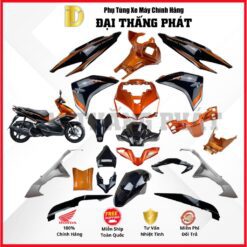 (Có bán lẻ) Dàn áo xe Air Blade 125cc (2015-2016) K66 màu Cam Đen YR322 chính hãng Honda