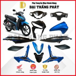 (Có bán lẻ) Dàn áo xe Wave RSX 110cc K90 năm 2017 - màu Xanh - B189C chính hãng Honda