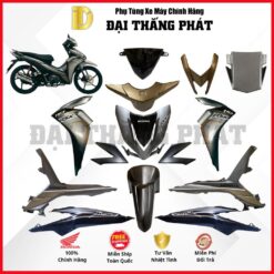(Có bán lẻ) Dàn áo xe Wave RSX 110cc K07 năm 2012 - màu Xám vàng đen - NHA62 chính hãng Honda
