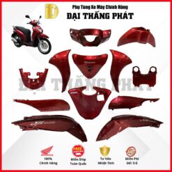 (Có bán lẻ) Dàn áo xe SH Mode năm 2015 - màu Đỏ đen - R340C chính hãng Honda