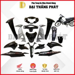 (Có bán lẻ) Dàn áo Wave Alpha 100cc năm 2011 Màu Đen NH-A69 chính hãng Honda