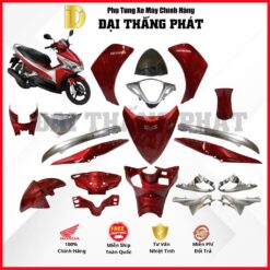 (Có bán lẻ) Dàn áo xe Air Blade 110cc KVG (Đầu bò) - Năm 2011 - màu Đỏ Bạc - R340 chính hãng Honda