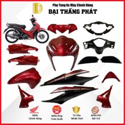 (Có bán lẻ) Dàn áo xe Wave S 110cc năm 2013 - màu Đỏ  - R340 chính hãng Honda