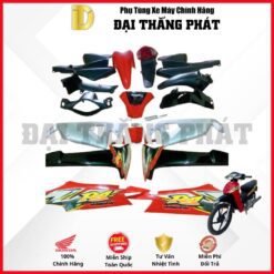 (Có bán lẻ) Dàn áo xe Wave RS 100cc (2007) màu Đỏ B263 chính hãng Honda