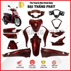 (Có bán lẻ) Dàn áo xe SH 125/150cc K01 (2011-2012-2013-2014-2015)-Màu Đỏ Sẫm-R340 chính hãng Honda