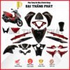 (Có bán lẻ) Dàn áo xe Air Blade 110cc KVG (Đầu bò)-Năm 2011 màu Đen đỏ-NH-B25K chính hãng Honda