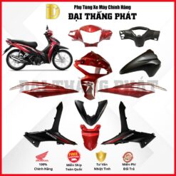 (Có bán lẻ) Dàn áo xe Wave RSX 110cc K90 năm 2019 - màu Đỏ đen - R340C chính hãng Honda