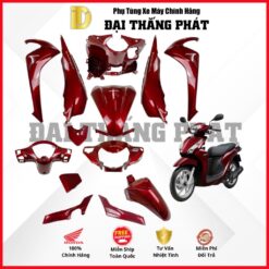 (Có bán lẻ) Dàn áo Vision 110cc K44 năm 2014 màu Đỏ đô R350 chính hãng Honda
