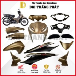 (Có bán lẻ) Dàn áo xe Wave S 110cc năm 2013 - màu Vàng Đen - Y208 chính hãng Honda