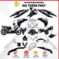 (Có bán lẻ) Dàn áo Air Blade 125cc (2018) K66 màu Trắng Đen NH-B35 chính hãng Honda tem Tiêu Chuẩn