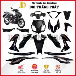 (Có bán lẻ) Dàn áo xe Winner X 150cc năm 2020 màu Đen - NHB25M - Phiên bản thể thao - Phanh thường chính hãng Honda