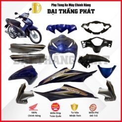 (Có bán lẻ) Dàn áo xe Wave S 110cc năm 2010 - màu Xanh đậm - PB373M chính hãng Honda