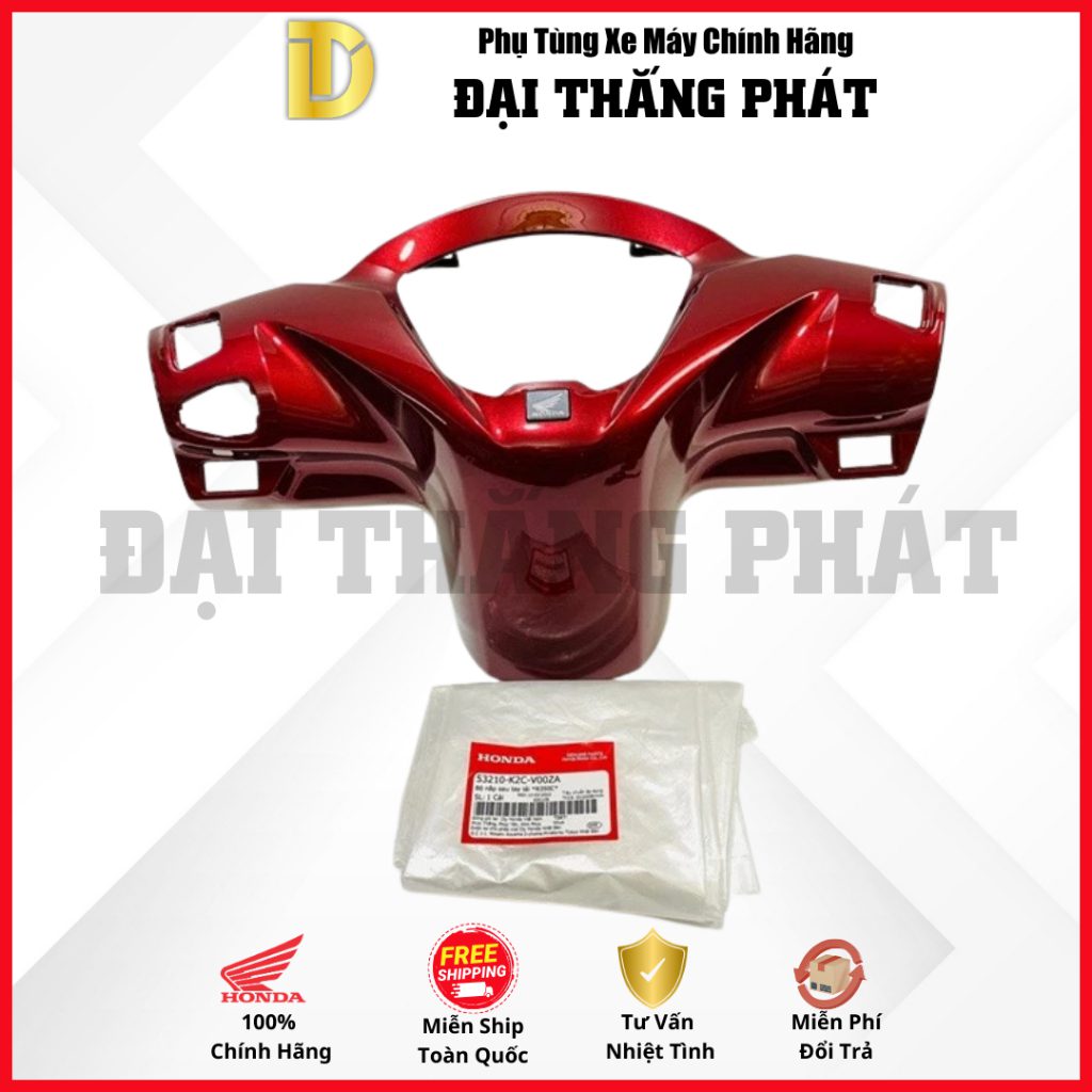 (Có bán lẻ) Dàn áo Vision 110cc (2021) K2C phiên bản Cao Cấp-R350C- Đỏ Nâu Đen chính hãng Honda - Ảnh 4