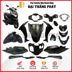 (Có bán lẻ) Dàn áo xe Lead 125cc K2T năm 2022 màu Đen Mờ - NHA76M - Phiên bản đặc biệt chính hãng Honda