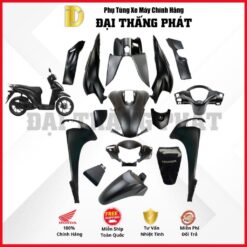(Có bán lẻ) Dàn áo Vision 110cc (2021) K2C phiên bản Đặc Biệt- Màu Đen nhám -NHA76M chính hãng Honda