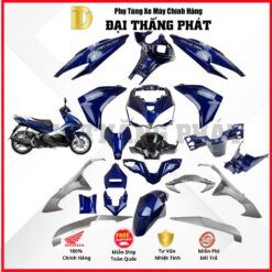 (Có bán lẻ) Dàn áo xe Air Blade 125cc (2015-2016) K66 màu Xanh Bạc PB390 chính hãng Honda