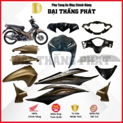 (Có bán lẻ) Dàn áo xe Wave S 110cc năm 2013 - màu Vàng Đen Dexule  - Y208 chính hãng Honda