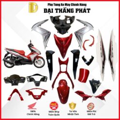 (Có bán lẻ) Dàn áo xe Air Blade 125cc K27 năm 2012 màu Đỏ Đen Trắng - R340B chính hãng Honda
