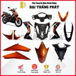 (Có bán lẻ) Dàn áo xe Winner K56 (2016) màu Cam - YR322C chính hãng Honda