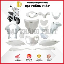 (Có bán lẻ) Dàn áo xe Lead 125cc (2016-2017-2018) màu Trắng đen - NHA96P chính hãng Honda