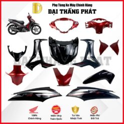 (Có bán lẻ) Dàn áo Future 125cc KYZ (2014-2015) - Màu Đen đỏ - NH-B25K chính hãng Honda