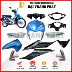(Có bán lẻ) Dàn áo xe Wave RS 110cc năm 2009 - màu Xanh nhạt - B203M chính hãng Honda