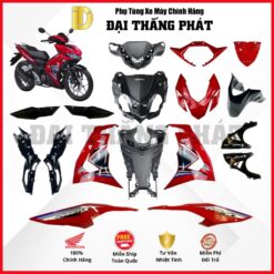 (Có bán lẻ) Dàn áo xe Winner 150cc năm 2022 màu Đỏ - R389 - Phiên bản Tiêu Chuẩn  - Phanh thường chính hãng Honda