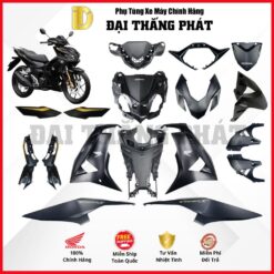 (Có bán lẻ) Dàn áo xe Winner năm 2024 màu Đen nhám vàng - NHA76 - Phiên bản đặc biệt chính hãng Honda
