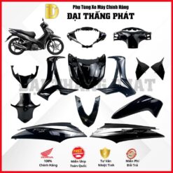 (Có bán lẻ) Dàn áo Future 125cc KYZ (2014-2015) - Màu Đen ghi - NHB25E chính hãng Honda