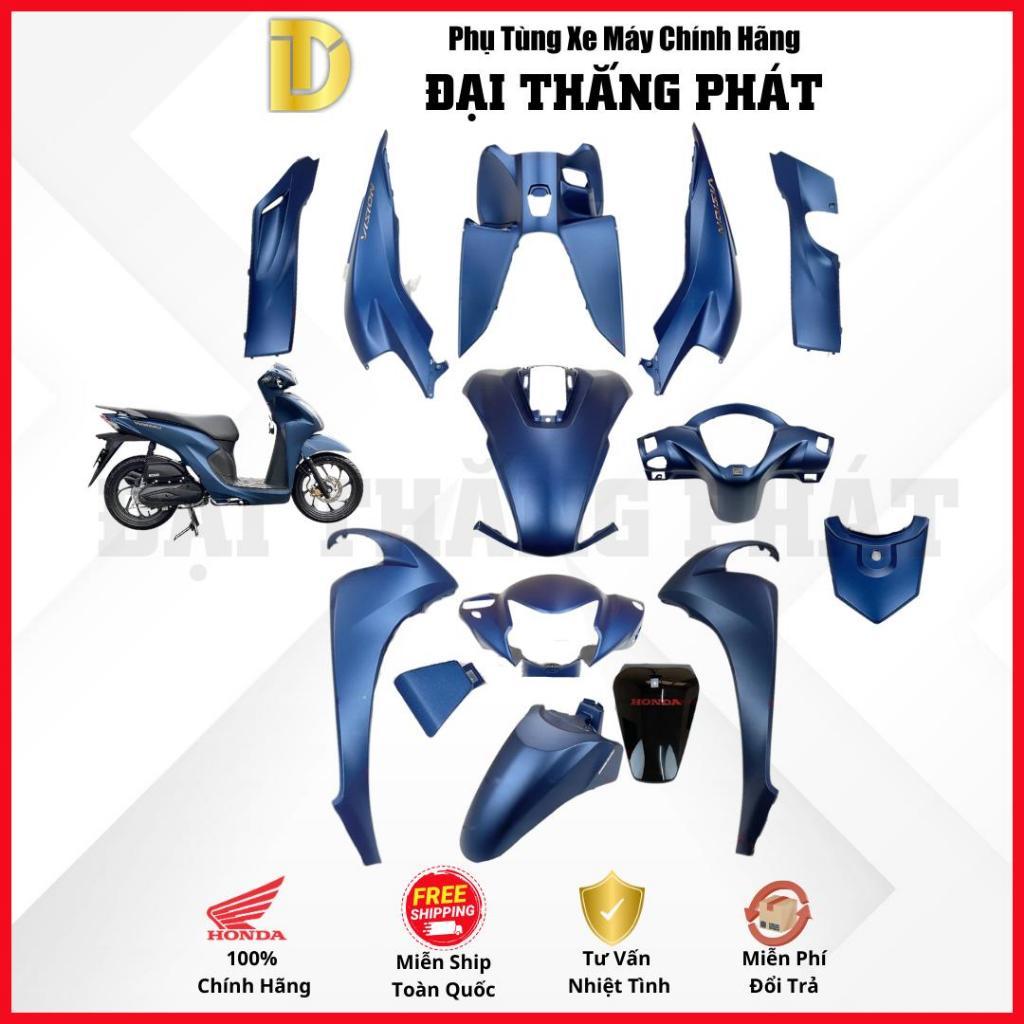 (Có bán lẻ) Dàn áo Vision 110cc (2021) K2C màu Xanh Nhám PB425M phiên bản đăc biêt chính hãng Honda