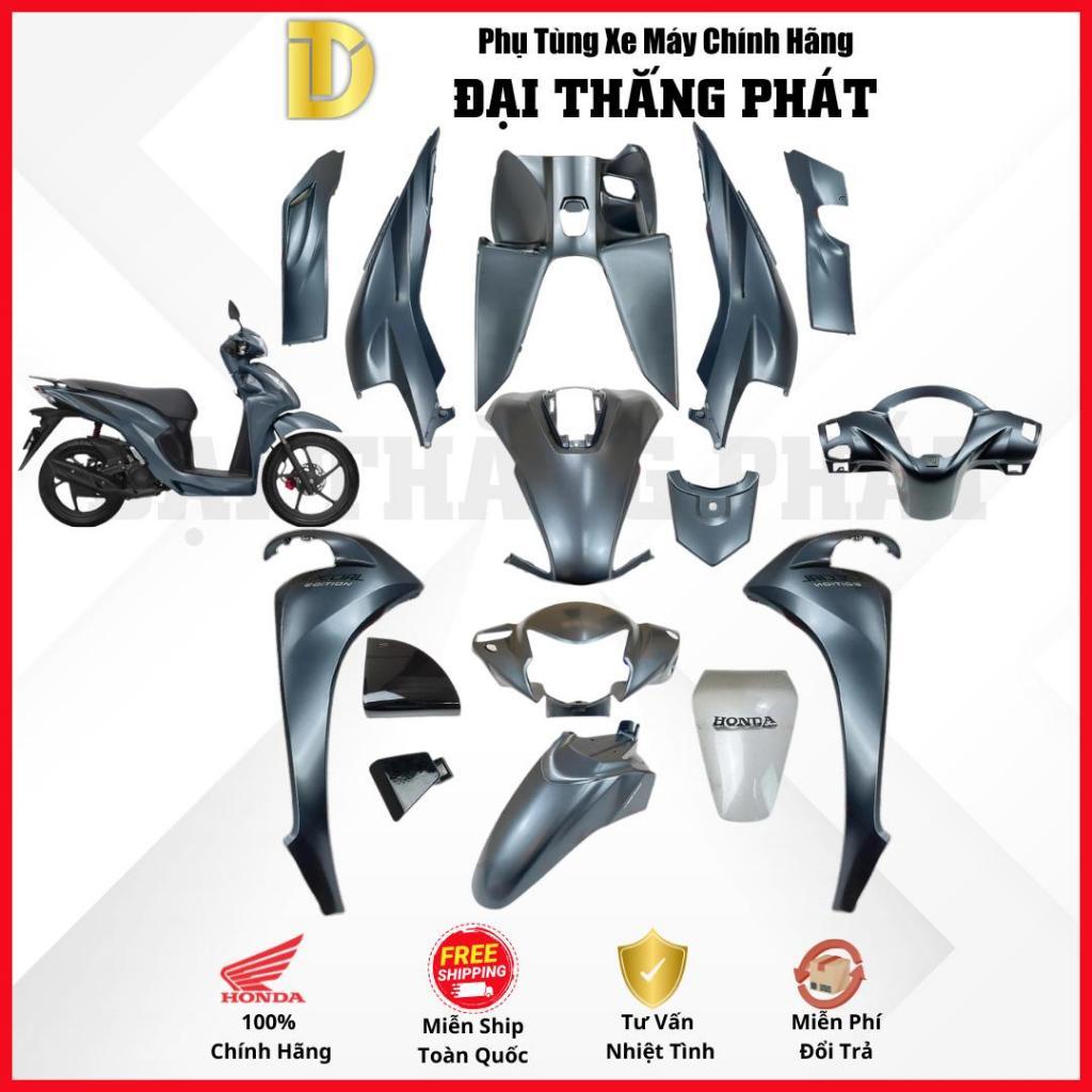 (Có bán lẻ) Dàn áo Vision 110cc (2021) K2C màu Xanh Đen NHC34M phiên bản cá tính chính hãng Honda