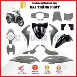 (Có bán lẻ) Dàn áo xe SH Mode 125cc K1N năm 2022 - màu Xám xi măng - NHC60 - Bản Cao cấp - Phanh ABS chính hãng Honda