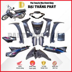 (Có bán lẻ) Dàn áo xe Wave Anpha 100cc năm 2003 - màu Ghi Xám - PB141M chính hãng Honda