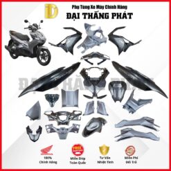 (Có bán lẻ) Dàn nhựa xe Air Blade 150cc K1F/K1G năm 2020 Phiên Bản Tiêu Chuẩn - Đen Bạc - NHC04M chính hãng Honda