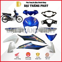 (Có bán lẻ) Dàn áo xe Wave RS 110cc năm 2010 - màu Xanh đậm tem sao - B206M chính hãng Honda