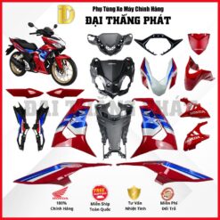 (Có bán lẻ) Dàn áo xe Winner năm 2023 màu Đỏ đen trắng - R389 - Phiên bản Thể Thao chính hãng Honda