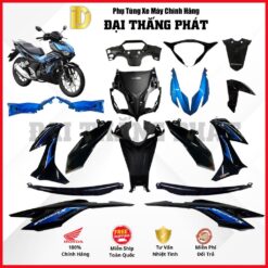 (Có bán lẻ) Dàn áo xe Winner X 150cc năm 2020 màu Đen Xanh - NHB25H - Phiên bản thể thao - Phanh thường chính hãng Honda